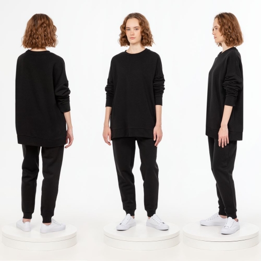 Изображение №5 | Свитшот унисекс S2, черный, размер XS/S