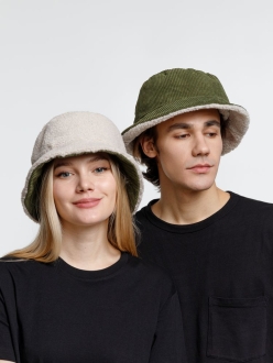 Изображение №6 | Панама Bucket двусторонняя, хаки с бежевым, размер S/M