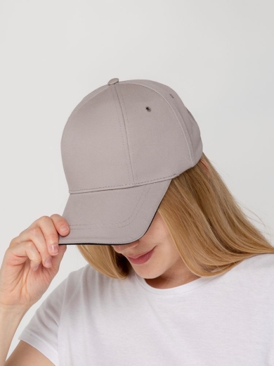 Изображение №6 | Бейсболка Canopy, серая с черным кантом