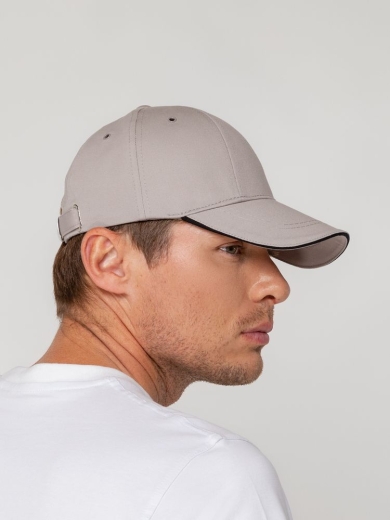 Изображение №9 | Бейсболка Canopy, серая с черным кантом