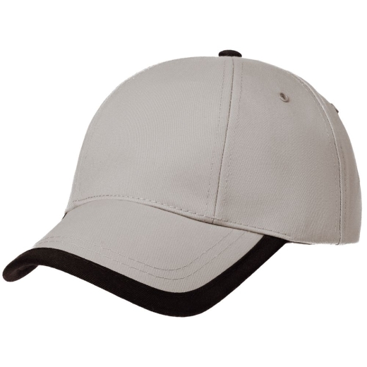 Изображение №1 | Бейсболка Honor, серая с черным кантом