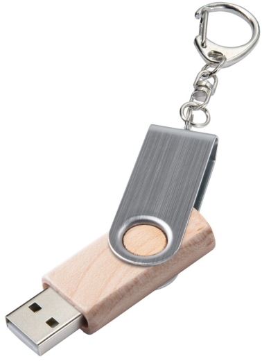 Изображение №1 | Флешка Twist Wood, светлое дерево, 16 Гб