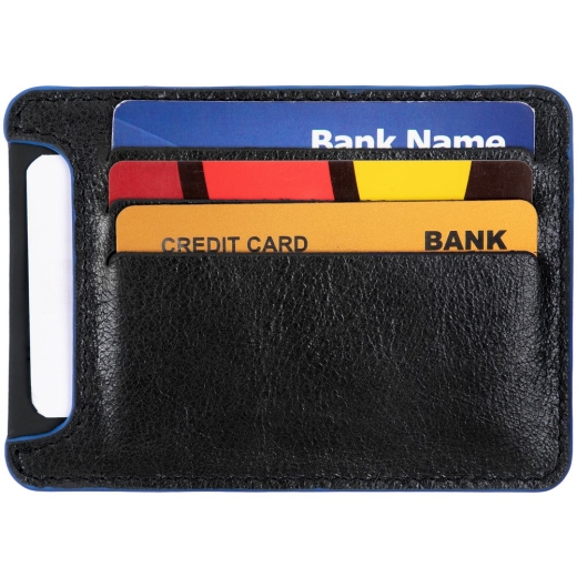 Изображение №5 | Чехол для карточек Arrival, черный с синим