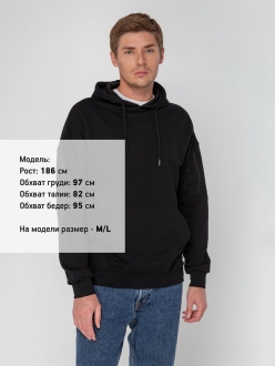 Изображение №12 | Худи унисекс Hand Some, черное, размер XS/S