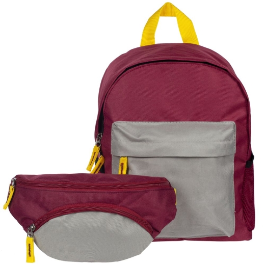 Изображение №4 | Поясная сумка детская Kiddo, бордовая с серым