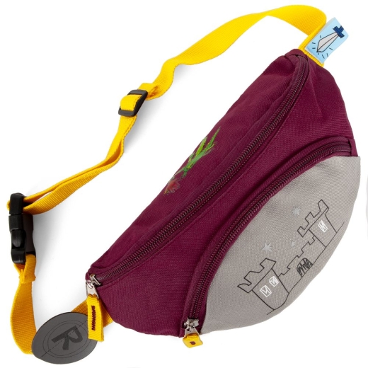 Изображение №8 | Поясная сумка детская Kiddo, бордовая с серым