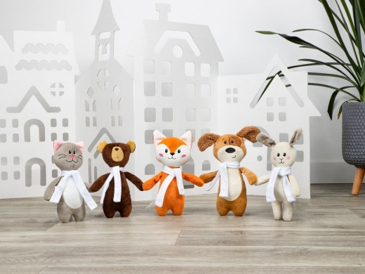 Изображение №6 | Мягкая игрушка Beastie Toys, котик с белым шарфом