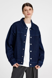 Изображение №3 | Куртка джинсовая O1, темно-синяя, размер M/L