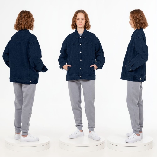 Изображение №5 | Куртка джинсовая O1, темно-синяя, размер M/L