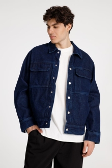 Изображение №3 | Куртка джинсовая O2, темно-синяя, размер M/L