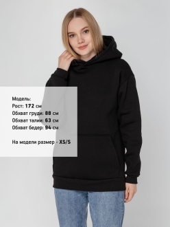 Изображение №9 | Худи унисекс Full Swing, черное, размер XS/S