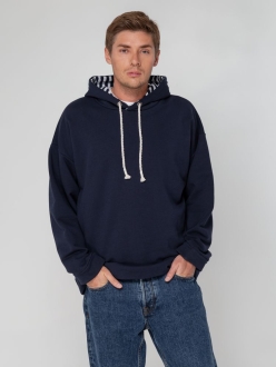 Изображение №1 | Худи унисекс оверсайз Seamark, темно-синее, размер XS/S