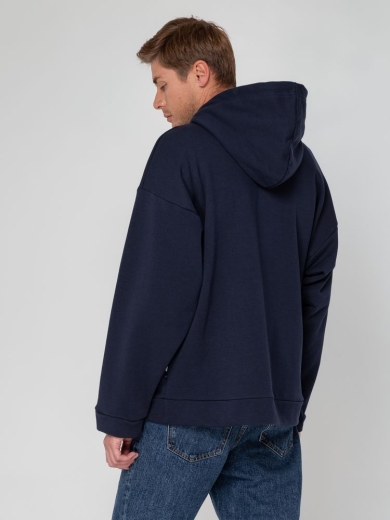 Изображение №10 | Худи унисекс оверсайз Seamark, темно-синее, размер XS/S