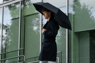 Изображение №8 | Зонт складной Ribbo, черный