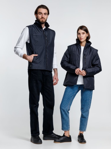 Изображение №16 | Куртка-трансформер унисекс Astana, темно-синяя, размер S