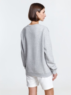 Изображение №7 | Свитшот унисекс Delta, серый меланж, размер S