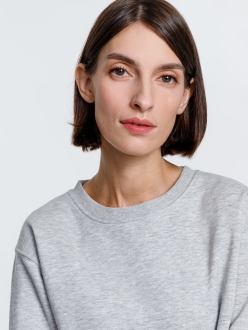 Изображение №8 | Свитшот унисекс Delta, серый меланж, размер S