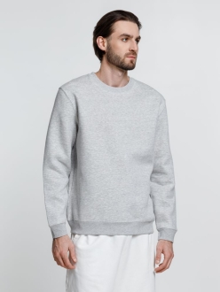 Изображение №10 | Свитшот унисекс Delta, серый меланж, размер S