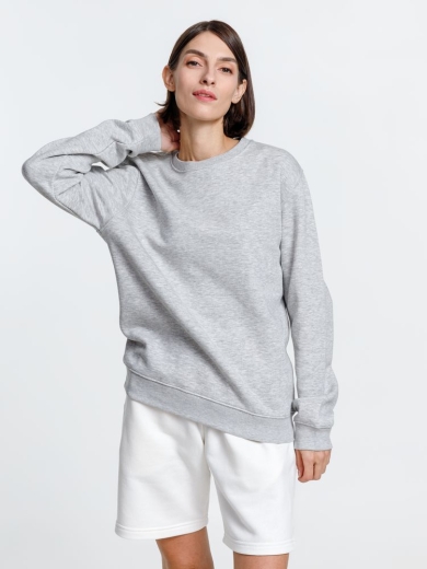 Изображение №6 | Свитшот унисекс Delta, серый меланж, размер S