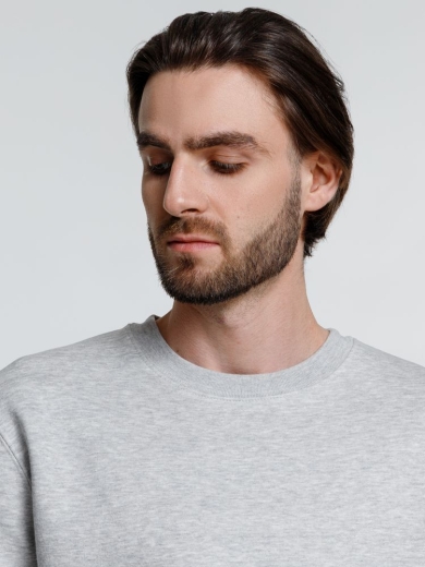 Изображение №12 | Свитшот унисекс Delta, серый меланж, размер S