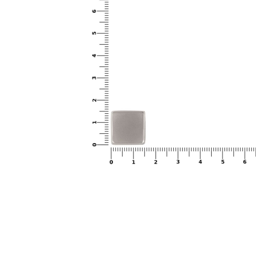 Изображение №3 | Квадратный шильдик на резинку Epoxi, матовый серебристый