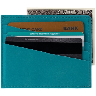 Изображение №3 | Чехол для карточек Nubuk, бирюзовый