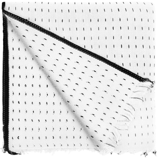 Изображение №2 | Плед Fringy, белый с черным