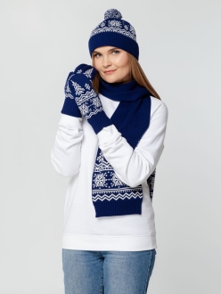 Изображение №6 | Шапка Elnik, синяя с молочно-белым