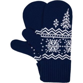 Изображение №1 | Варежки Elnik, синие с молочно-белым, размер S/M