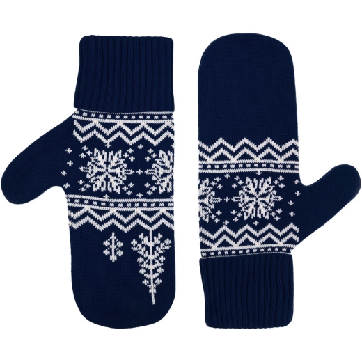 Изображение №2 | Варежки Elnik, синие с молочно-белым, размер S/M