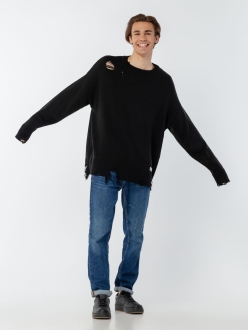 Изображение №8 | Джемпер оверсайз унисекс Grunge, черный, размер S/M