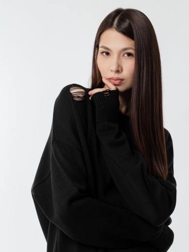 Изображение №10 | Джемпер оверсайз унисекс Grunge, черный, размер L/XL