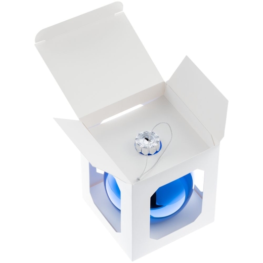 Изображение №4 | Елочный шар Finery Gloss, 10 см, глянцевый синий