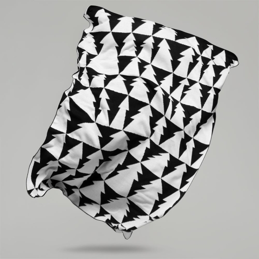 Изображение №8 | Плед «Танцующий лес», белый с черным