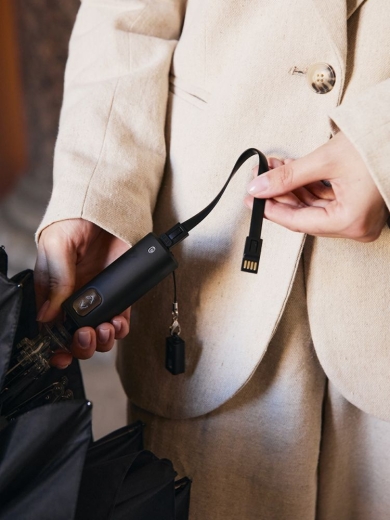 Изображение №4 | Зонт складной City Guardian, электрический, черный