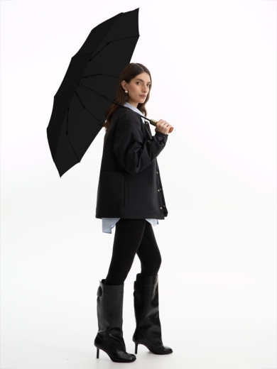 Изображение №8 | Зонт складной Cloudburst в подарочной упаковке, черный