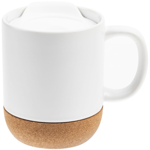 Изображение №1 | Кружка с пробковой подставкой Corky Walk для сублимационной печати, матовая, белая