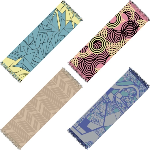 Изображение №1 | Палантин с бахромой на заказ Rinn Fint, акрил