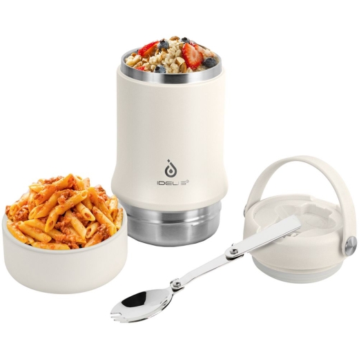 Изображение №12 | Термос для еды Tabenodo, белый (молочный)