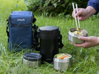 Изображение №15 | Термос для еды Jiayi в термочехле, черный