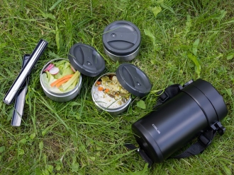 Изображение №16 | Термос для еды Jiayi в термочехле, черный