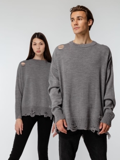 Изображение №17 | Джемпер оверсайз унисекс Grunge в сумке, серый, размер S/M