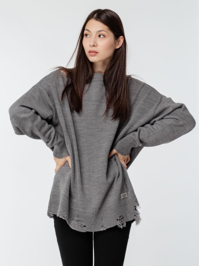 Изображение №12 | Джемпер оверсайз унисекс Grunge в сумке, серый, размер S/M