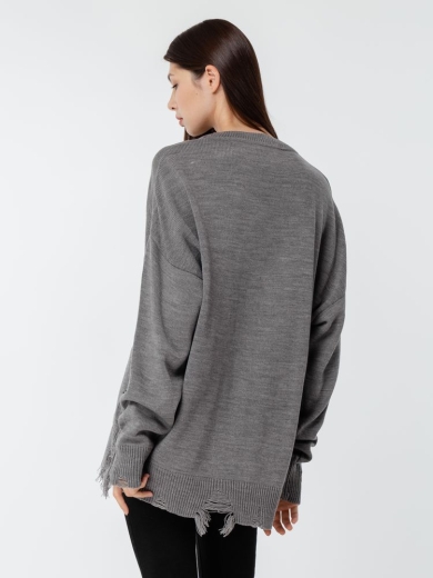 Изображение №13 | Джемпер оверсайз унисекс Grunge в сумке, серый, размер S/M