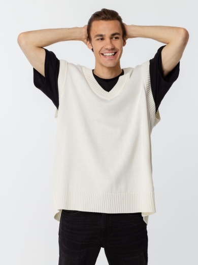 Изображение №9 | Жилет оверсайз унисекс Tad в сумке, молочно-белый, размер L/XL