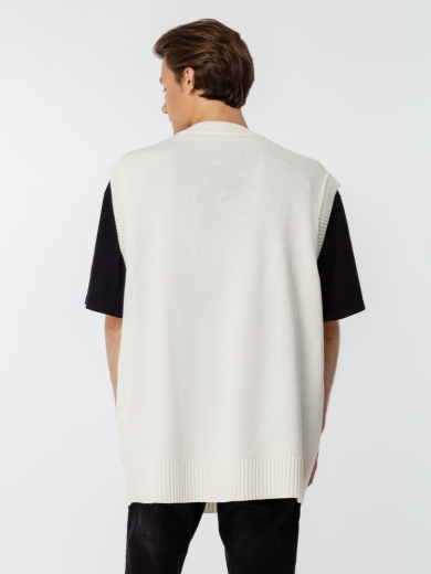 Изображение №10 | Жилет оверсайз унисекс Tad в сумке, молочно-белый, размер L/XL