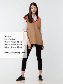 Изображение №12 | Жилет оверсайз унисекс Cornell в сумке, бежевый, размер S/M