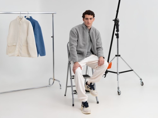 Изображение №9 | Куртка унисекс Oblako, светло-серая, размер M/L