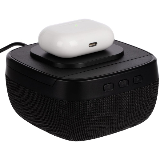 Изображение №4 | Колонка с беспроводной зарядкой Esca и подсветкой логотипа, черная