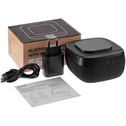 Изображение №15 | Колонка с беспроводной зарядкой Esca и подсветкой логотипа, черная